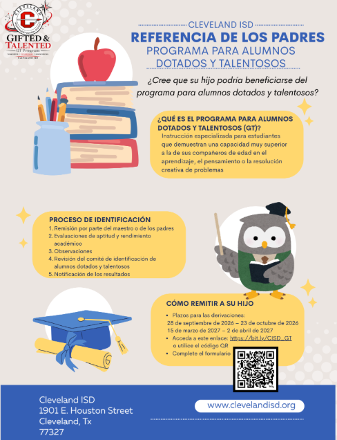 Programa para alumnos dotados y talentosos