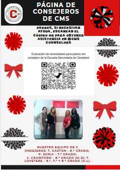 White Flyer with Red and Black Font, with school symbols! with staff members