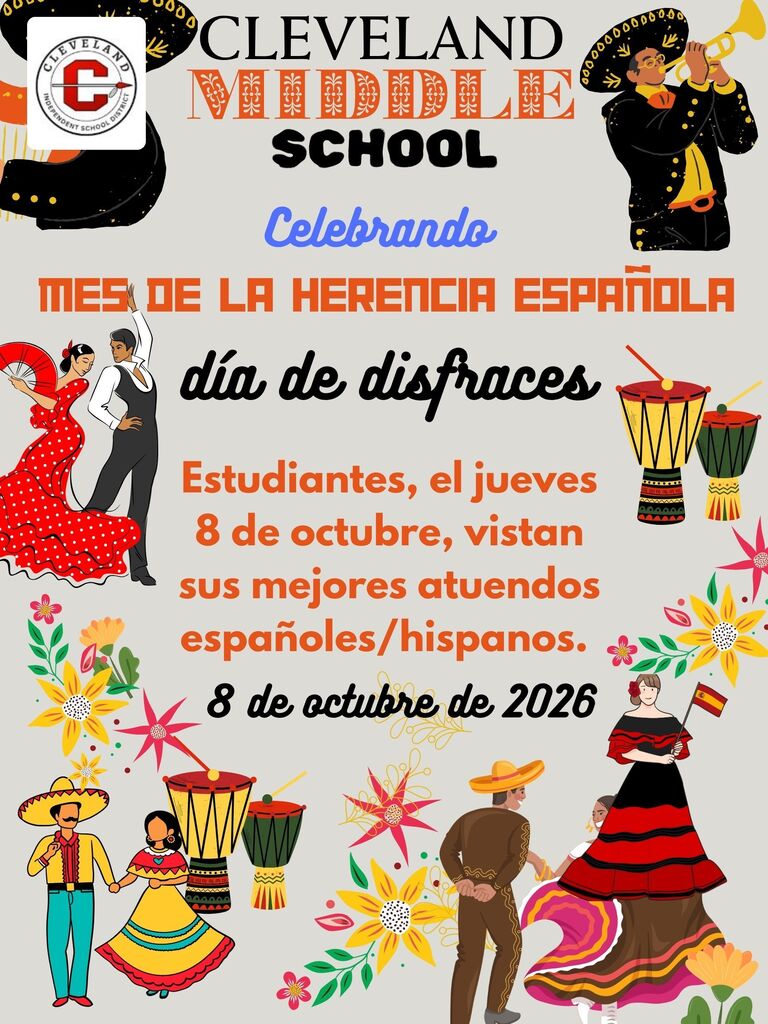GREY FLYER WITH ORANGE, BLACK AND BLUE FONT; ALONG WITH HISPANIC MEN AND WOMEN!!