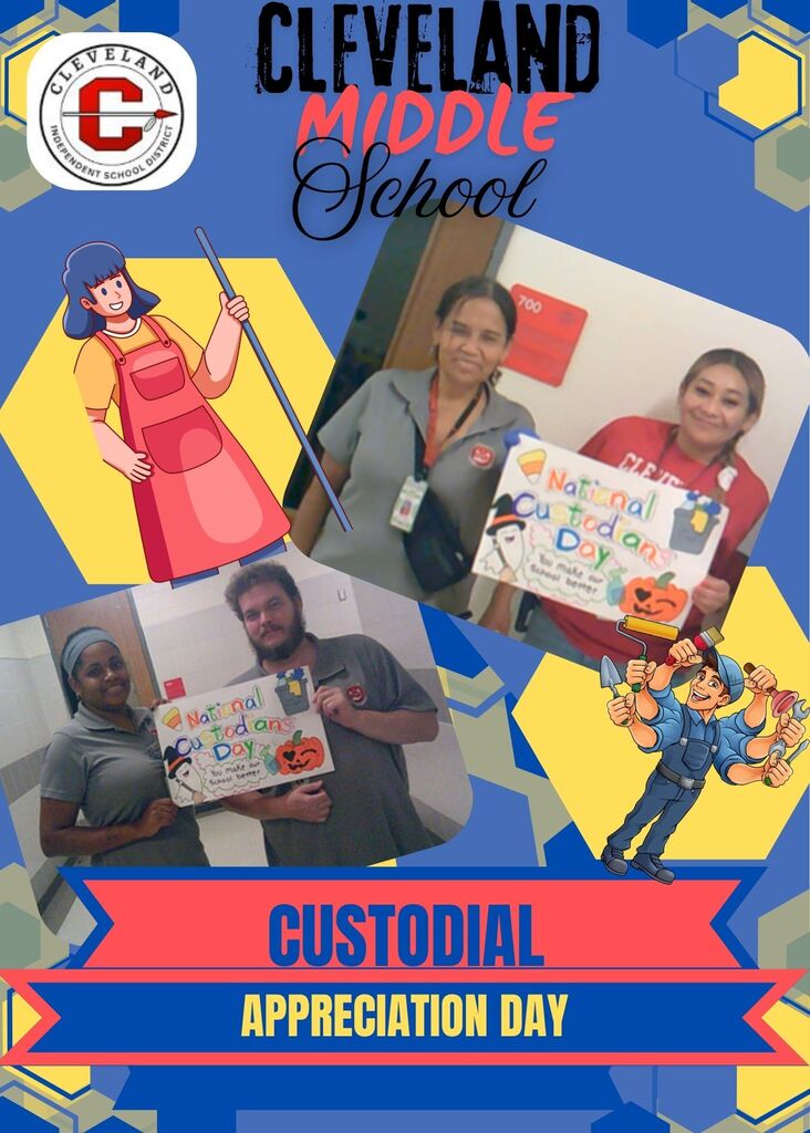 BLUE  FLYER WITH BLACK, RED AND  BLUE FONT; ALONG WITH PHOTOS OF STAFF AND WORKING CARTOONS!!!