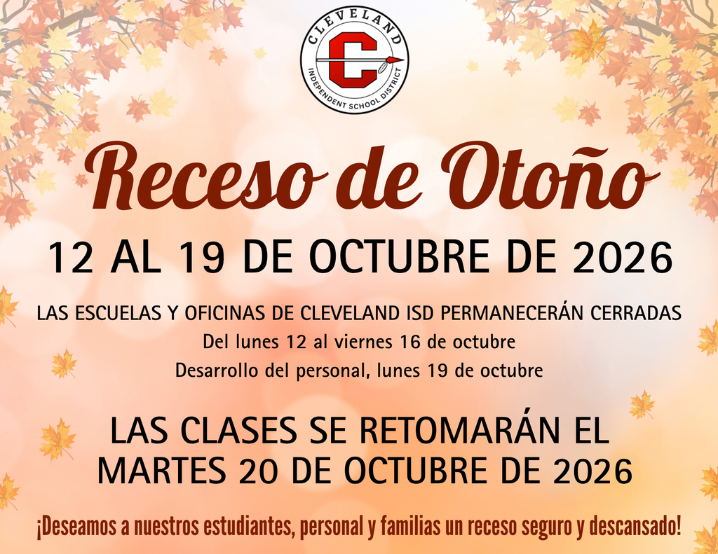 A poster in Spanish. It contains a logo, date, and text. Background of leaves.