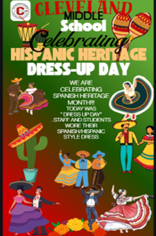 GREEN FLYER WITH BLACK AND GREEN FONT; ALONG WITH PHOTOS OF LATIN DRESS ATTIRE !!