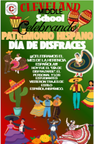GREEN FLYER WITH BLACK AND GREEN FONT; ALONG WITH PHOTOS OF LATIN DRESS ATTIRE !!