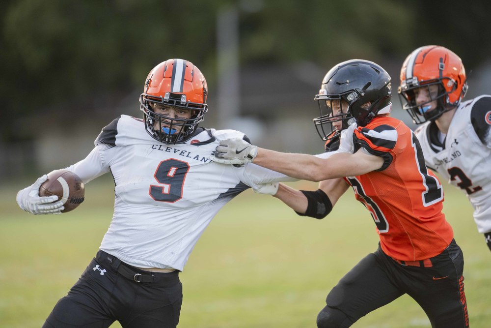 Tanner Simonette with ball