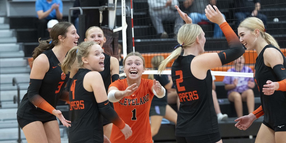 Girls celebrating