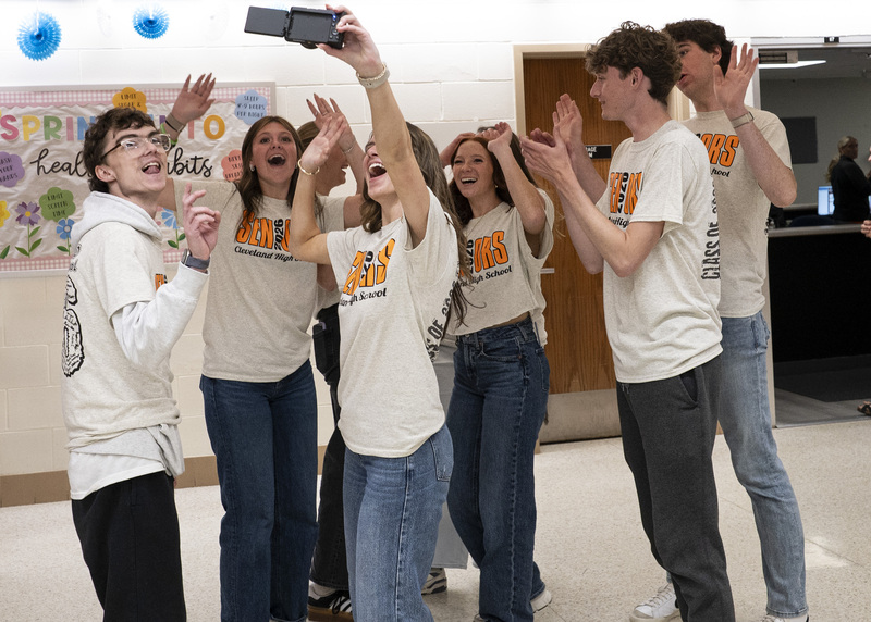 Students laughing