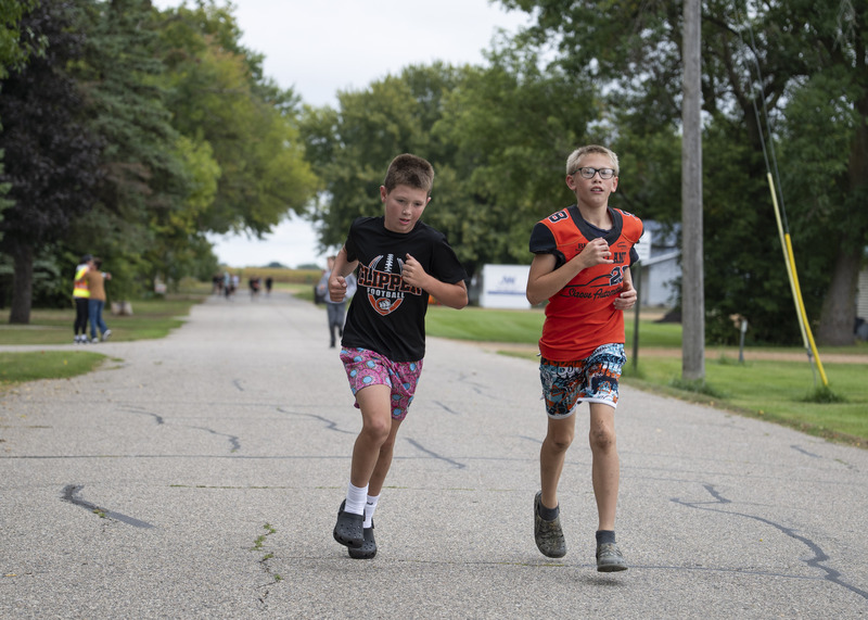 Boys running
