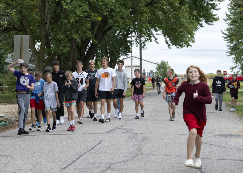 Walking students
