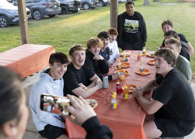 boys at table