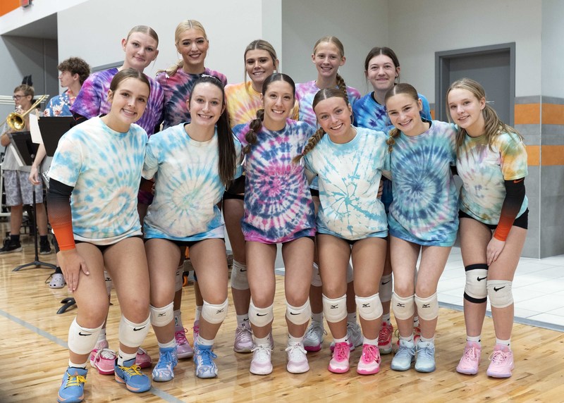 Varsity in tie dye