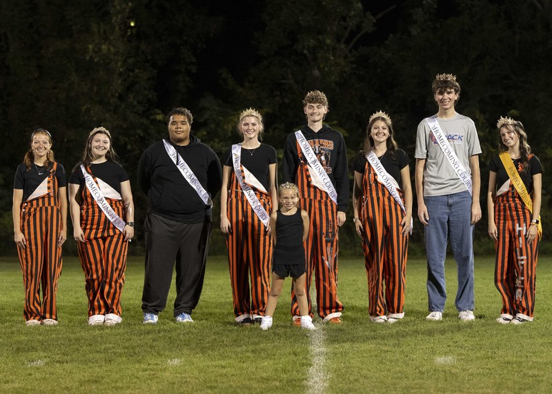 Homecoming court at halftime