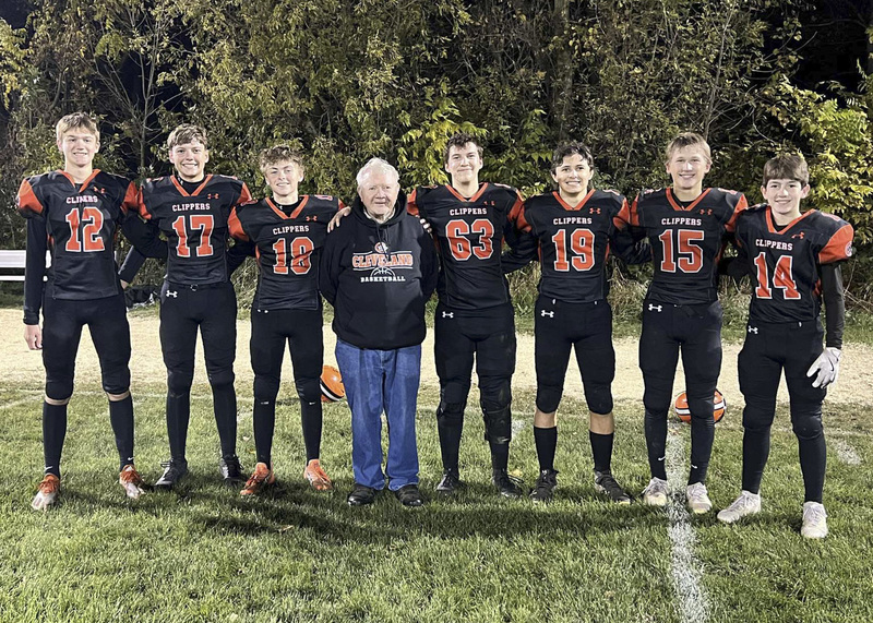 Players with Mr. D