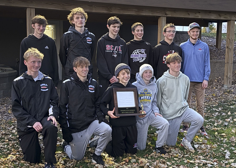 Boys with conference award