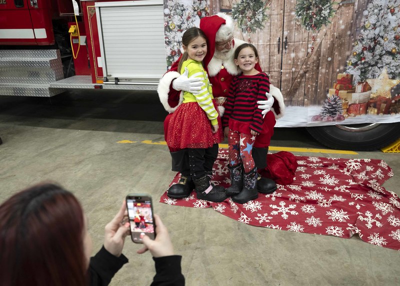 Girls with Santa