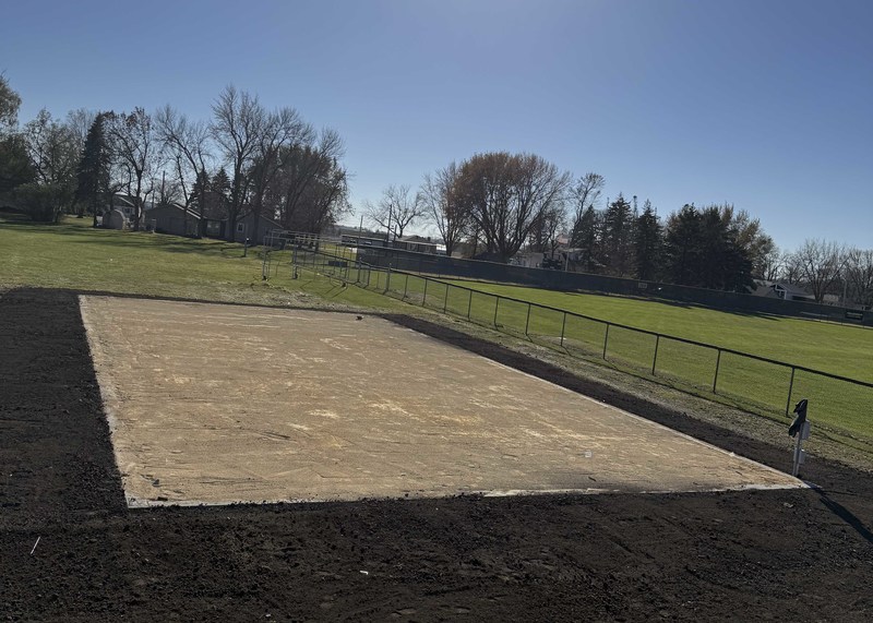 Batting cage with surface
