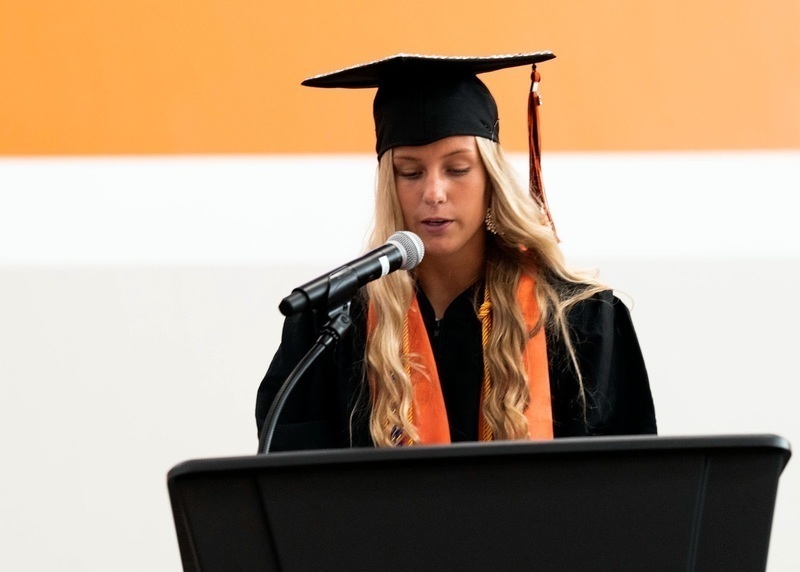 Macey Ziebarth gave the welcoming address. 