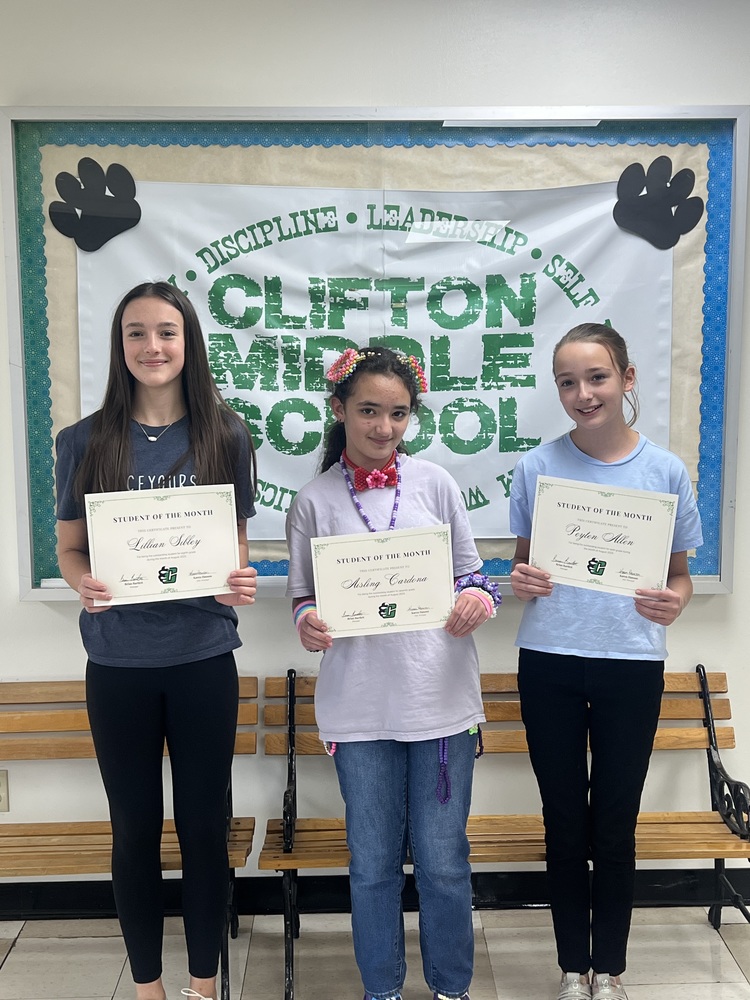 Students of the month for August