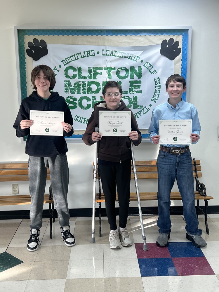 Students of the month for January