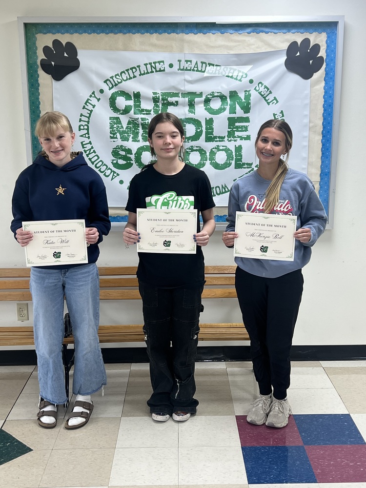 Students of the month for March
