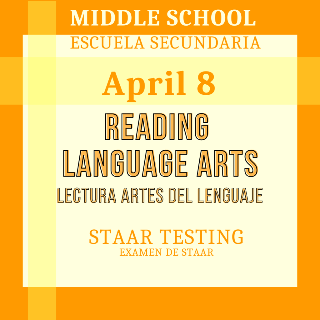 CMS STAAR Test - April 8th
