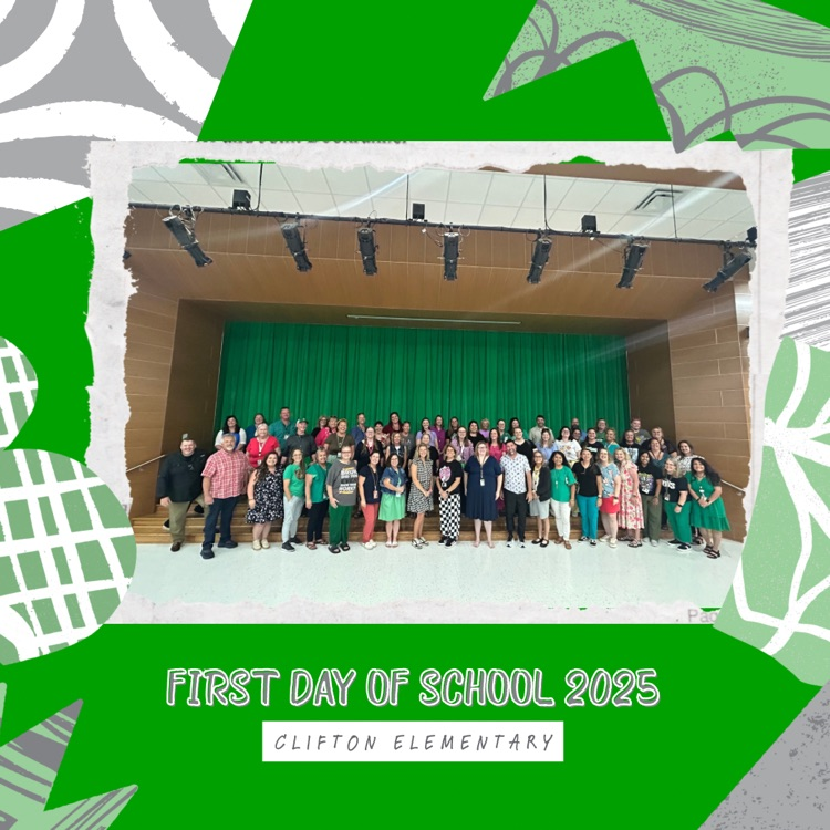 Clifton elementary staff 1st day photo after dismissal