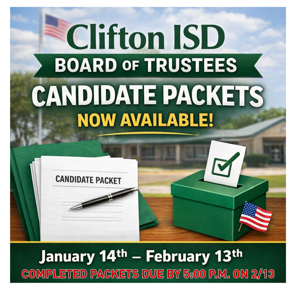COMPLETED packets due by 5:00 pm on Friday February 13th board of trustees candidate packets now available