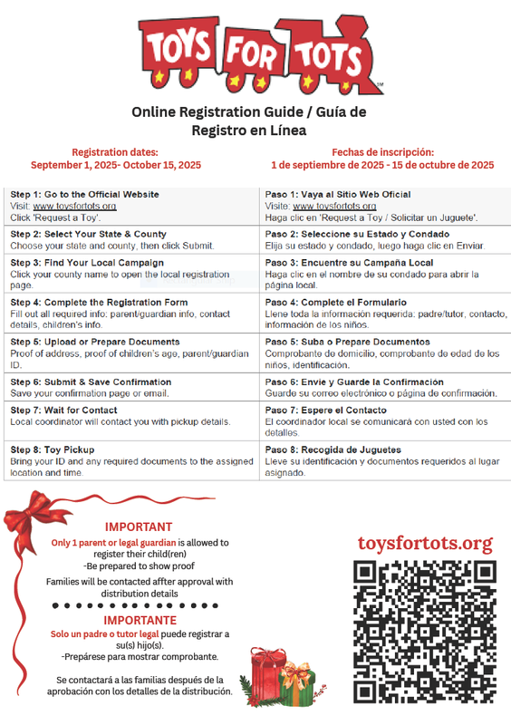 Toys for Tots Registration Guide