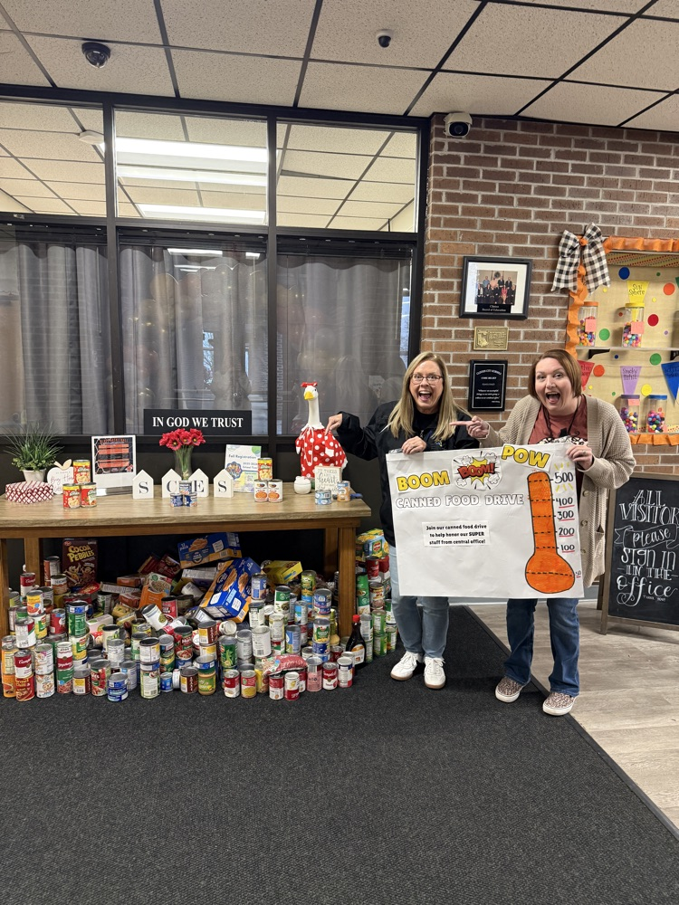 SCES food drive collection