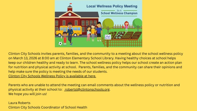 Wellness Policy invite