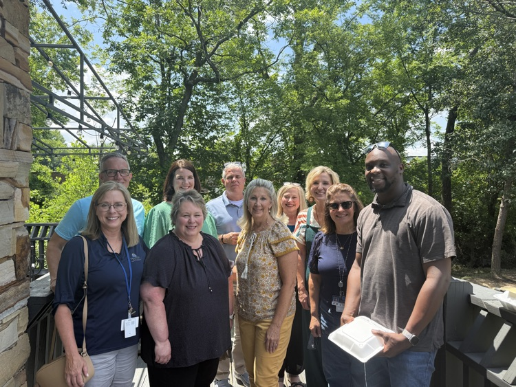 Kim Martin with Central Office staff