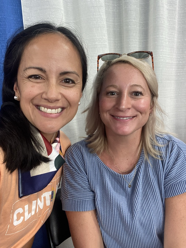 teachers at the fair booth