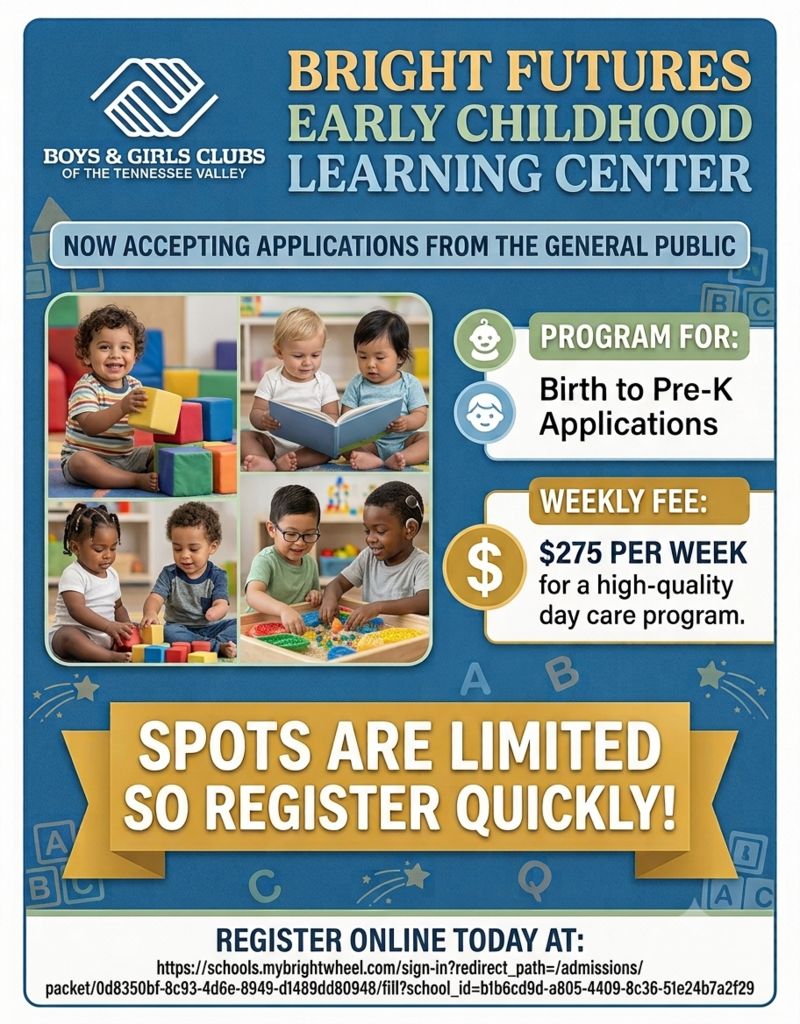 Boys and Girls Club Birth to Pre-k program accepting applications