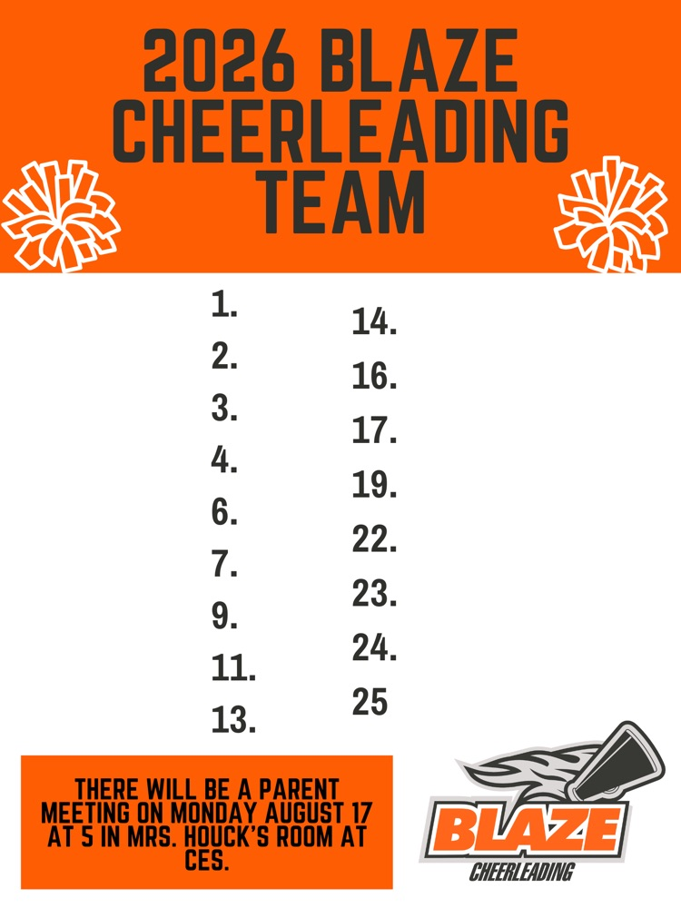Blaze Cheerleader Team members