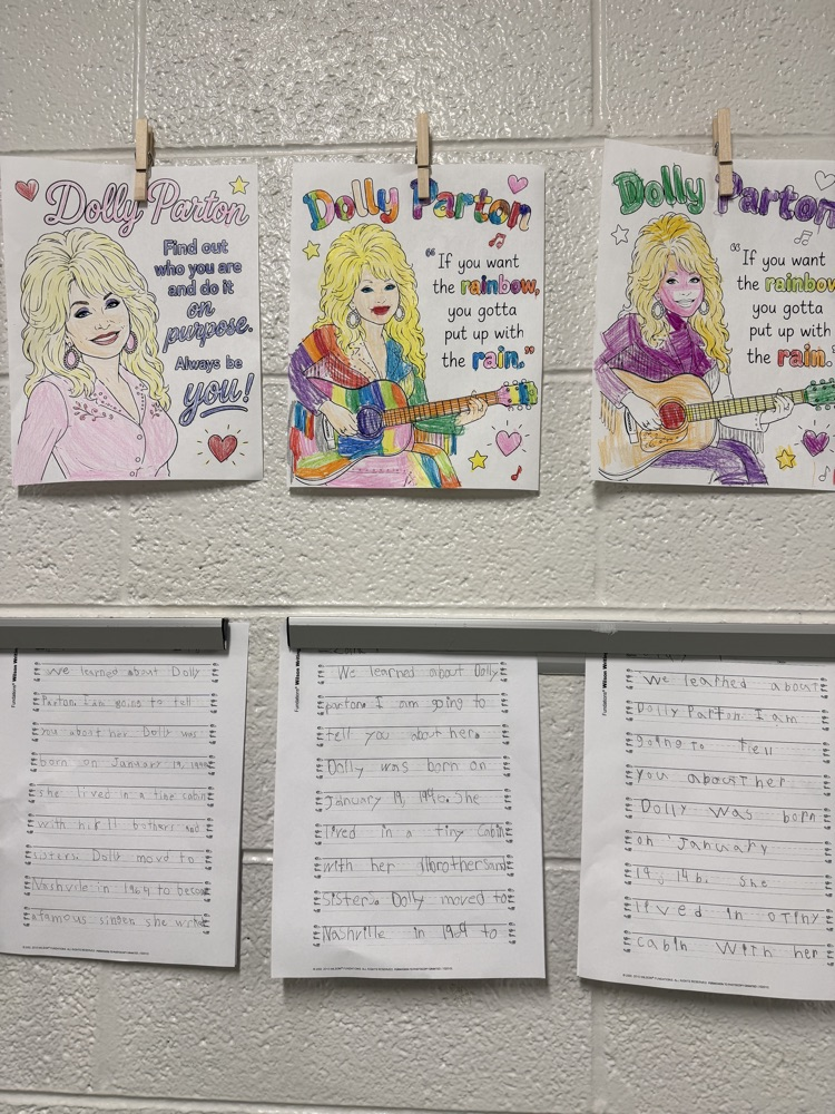 2nd grade Dolly picture and student writing