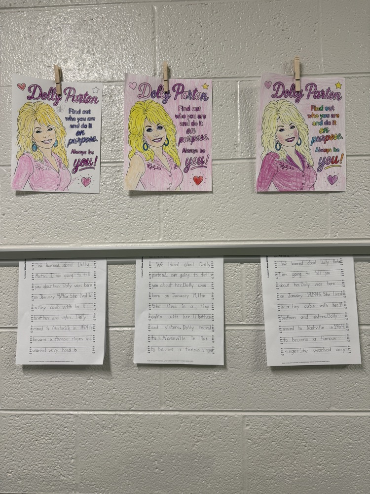 2nd grade Dolly picture and student writing