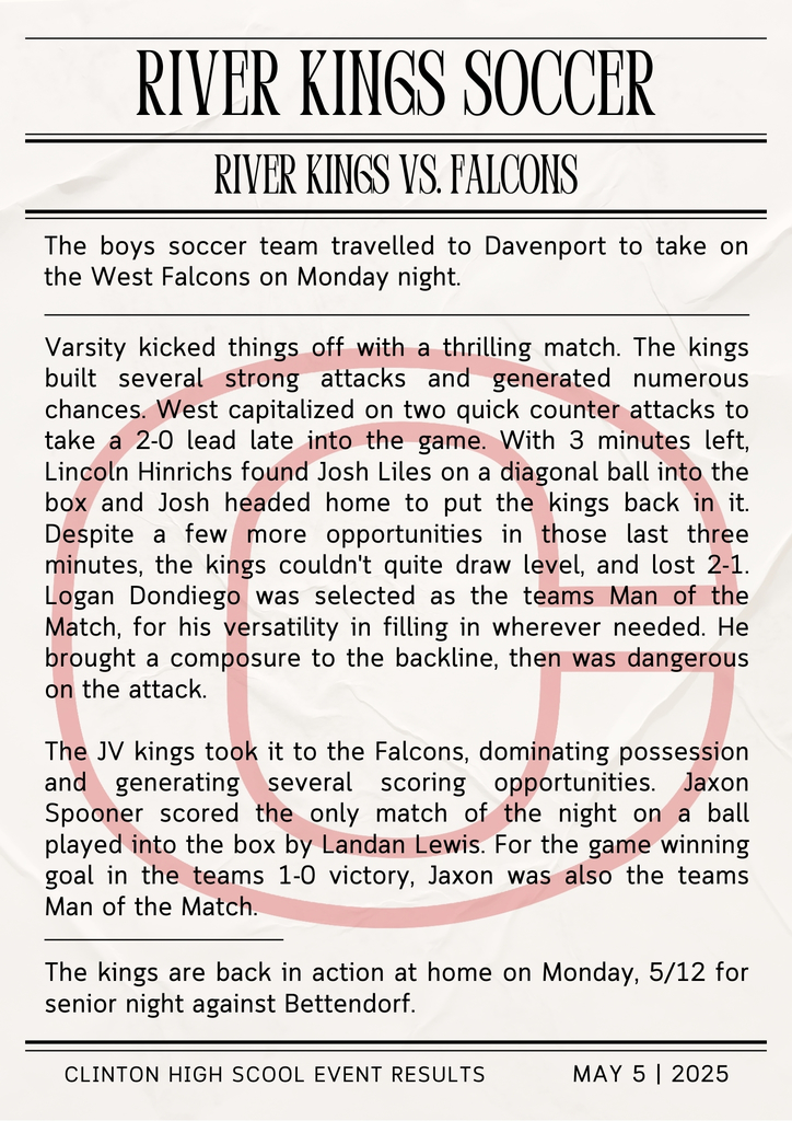 boys soccer results 5-5-25
