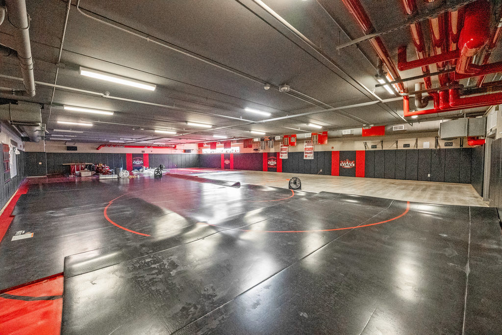 wrestling room wide shot