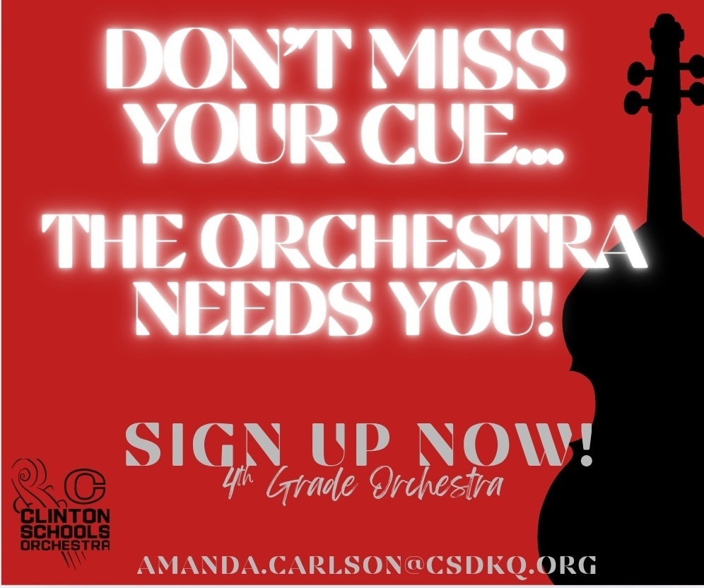 4th Grade Orchestra needs you!