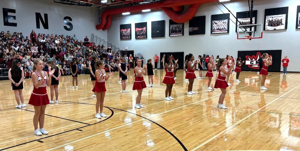 cms cheerleaders kick off homecoming week