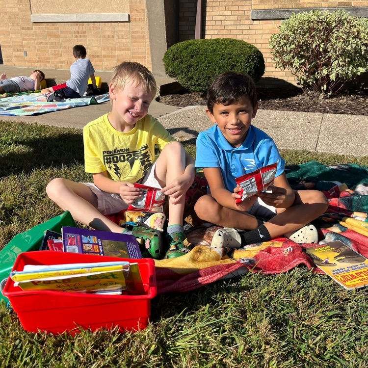 outdoor reading with friend 