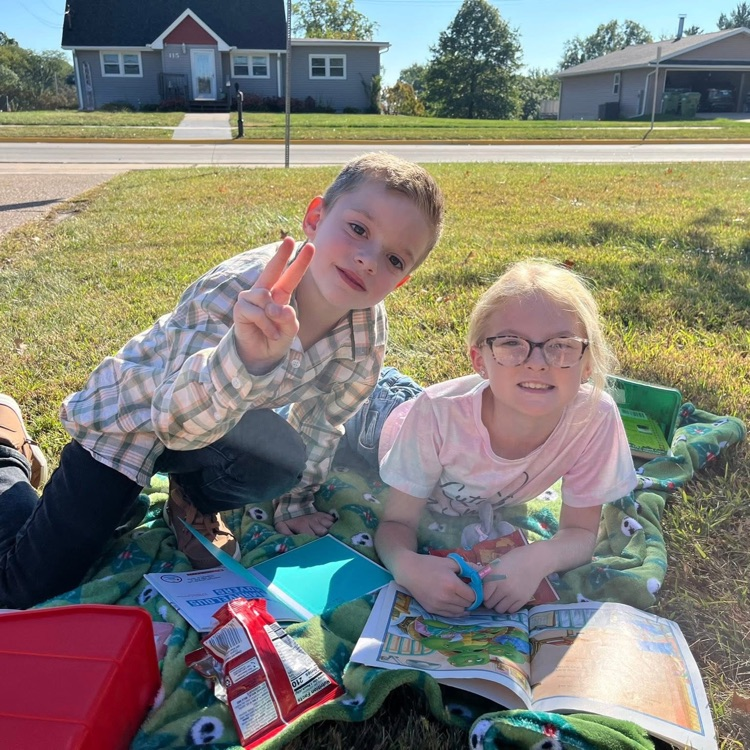 outdoor reading with friend
