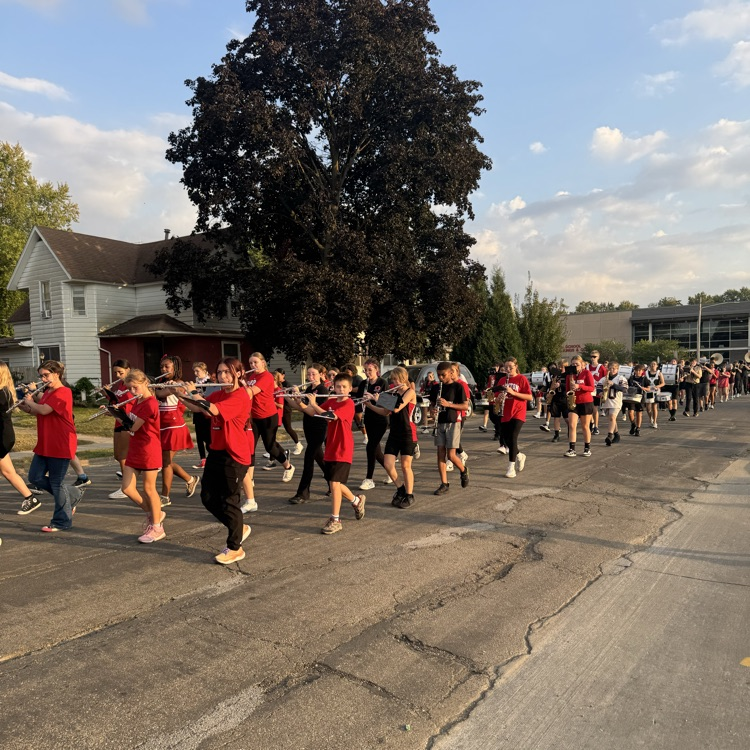 hoco week - cms band in parade 