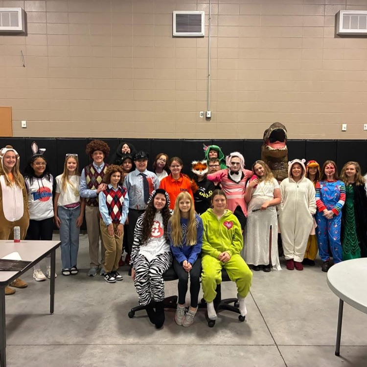 orchestra students costume group photo 