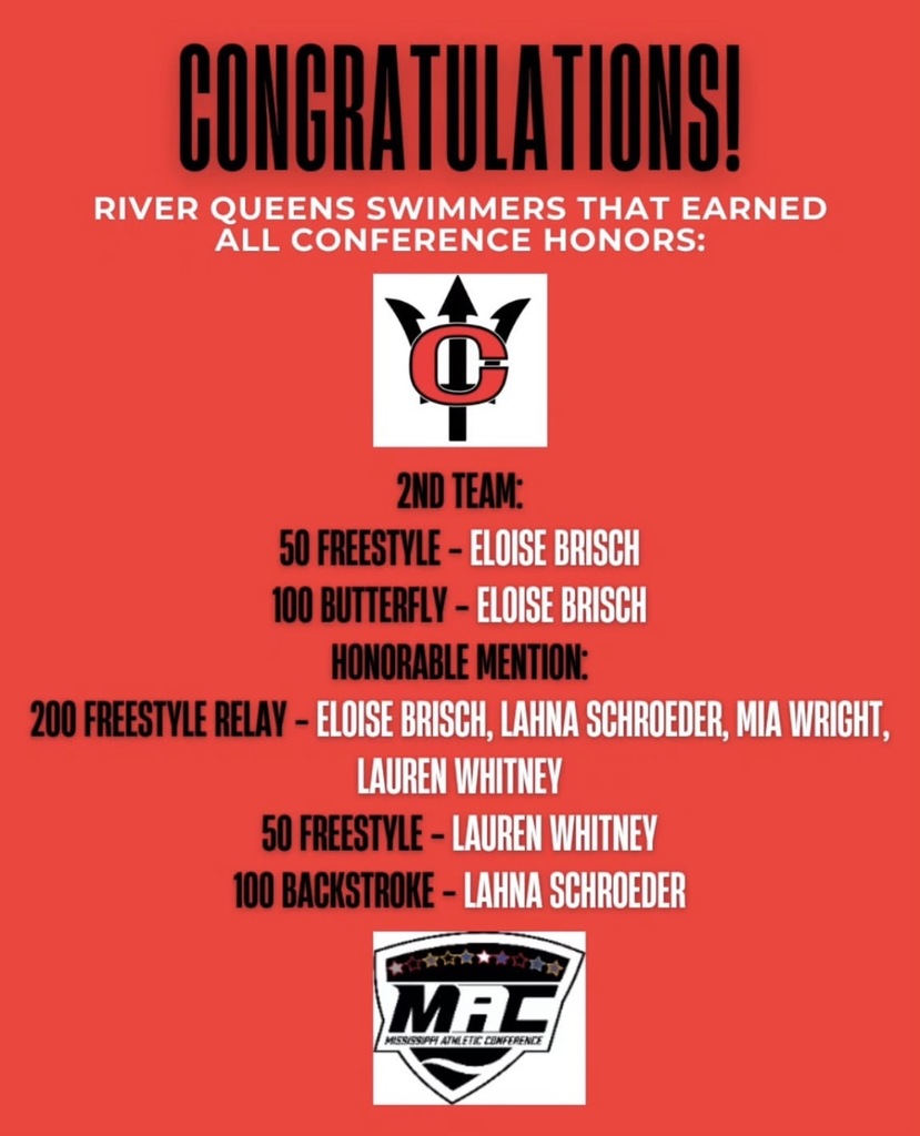 girls swim all conference 2025