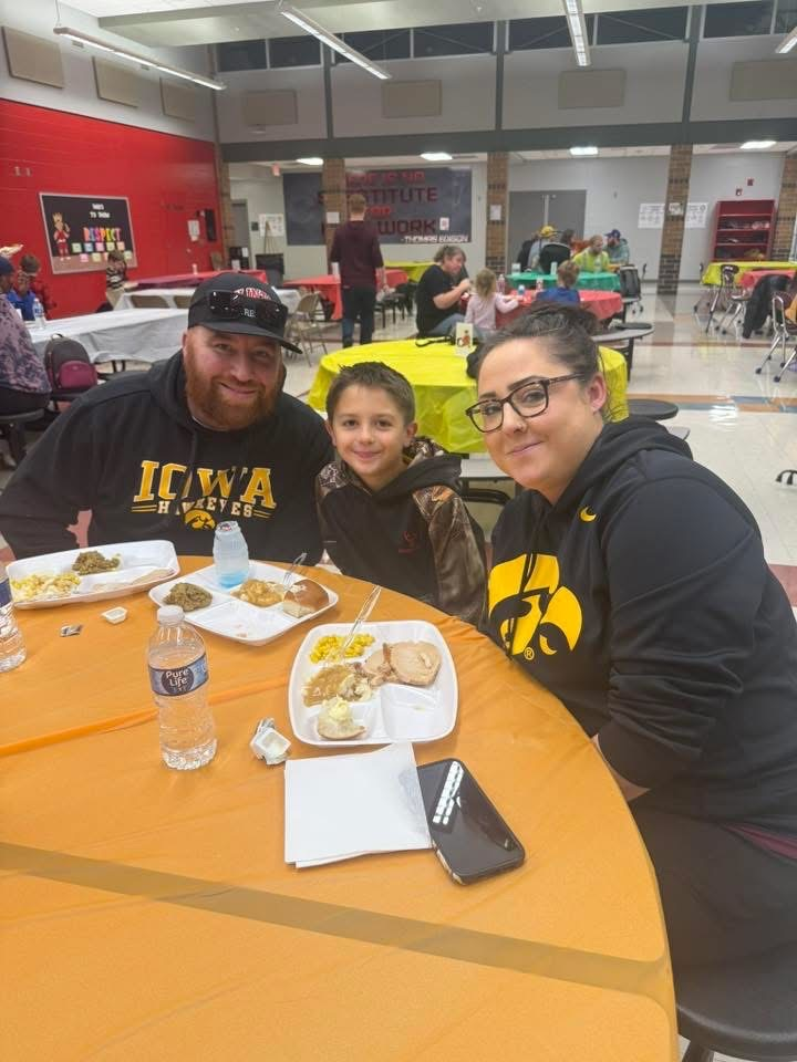 family at after school thanksgiving dinner 