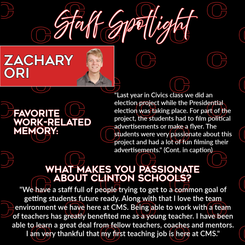 staff spotlight - zachary ori