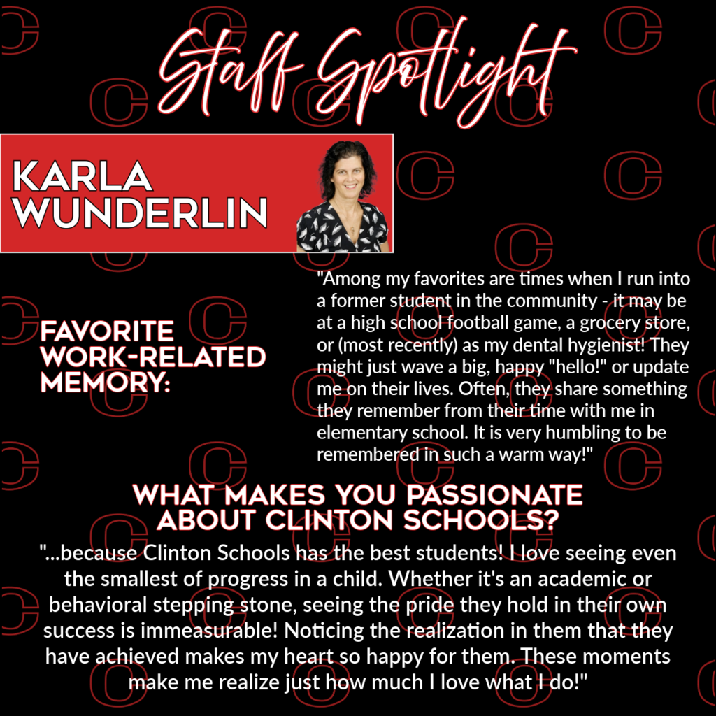 staff spotlight - karla wunderlin