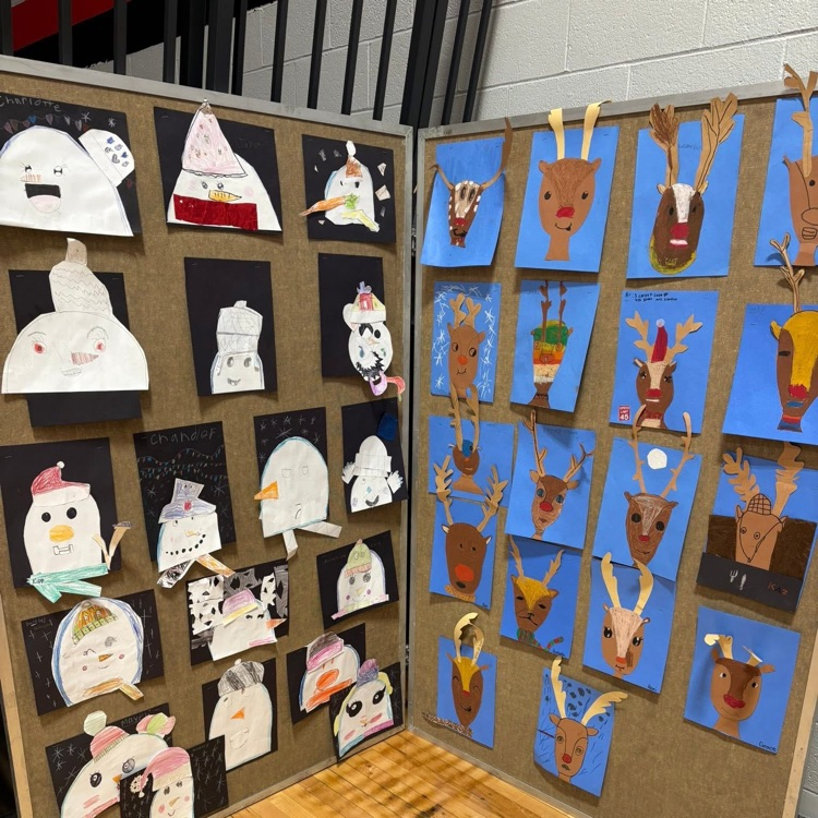 student artwork at christmas program 