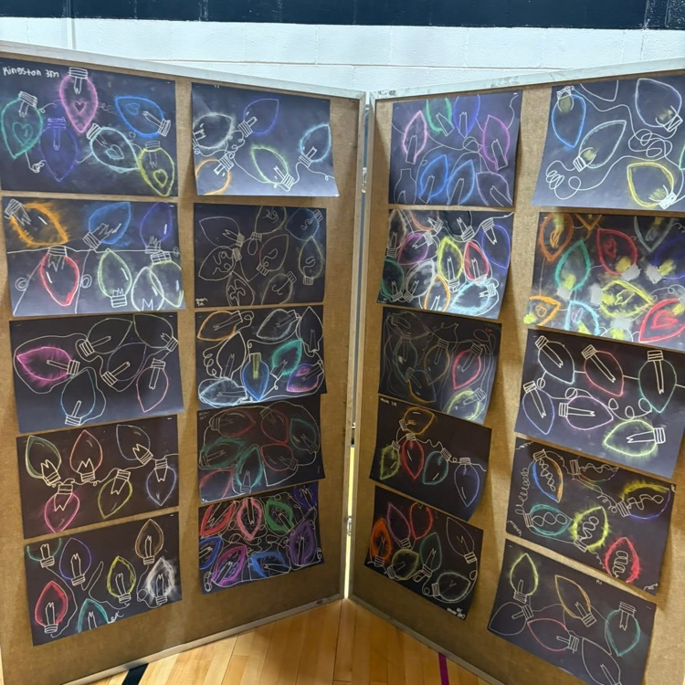 bulbs artwork at christmas program 