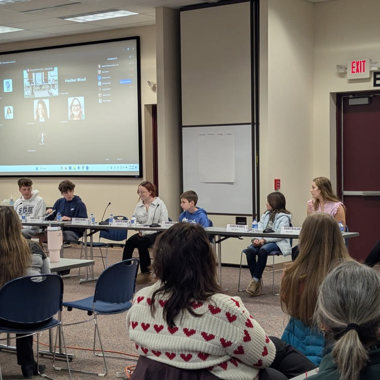 students at the reading panel event